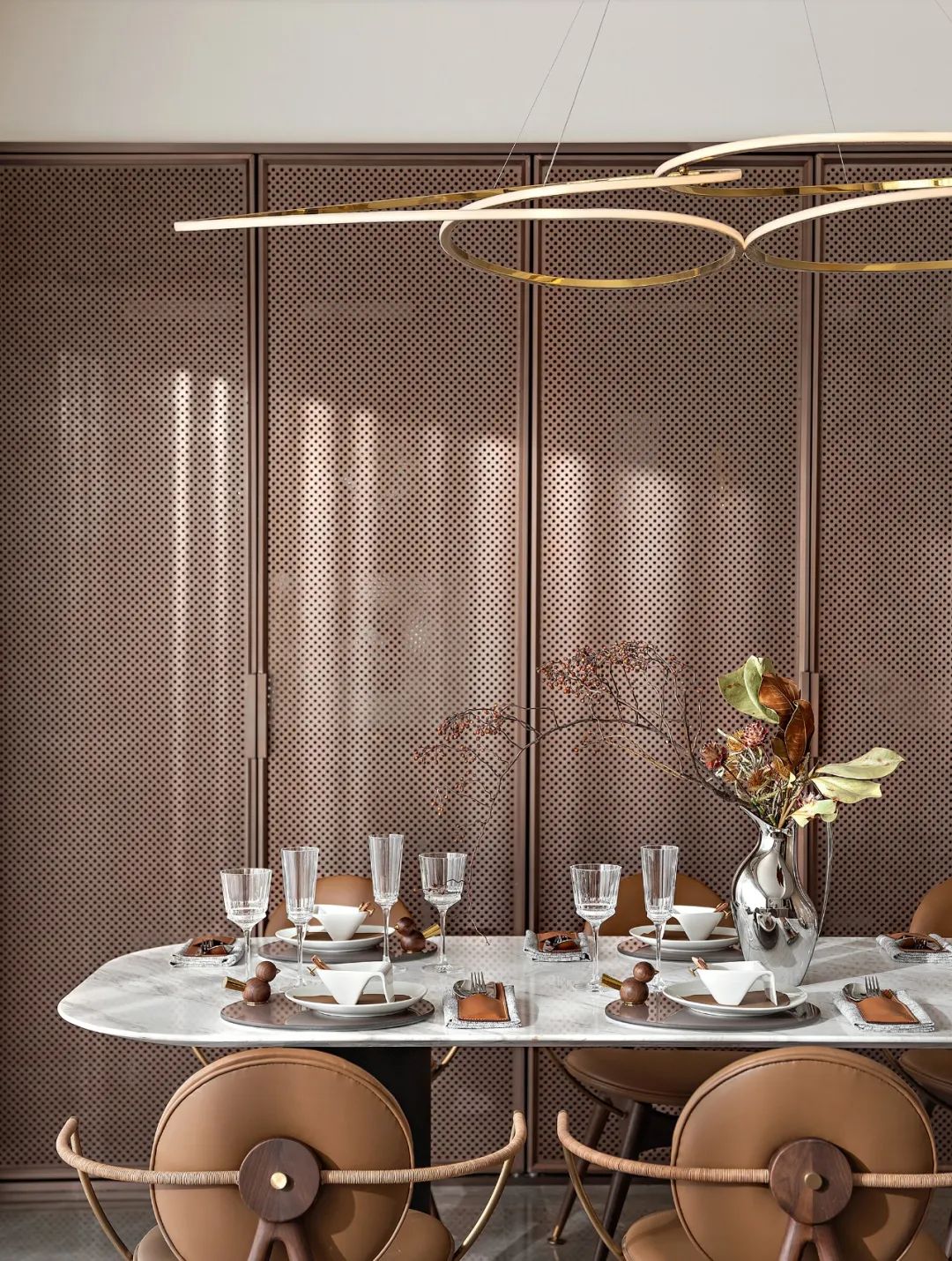 現代輕奢風格家裝設計室內裝修效果圖-餐廳 現代輕奢風格家裝設計室內裝修效果圖-餐廳