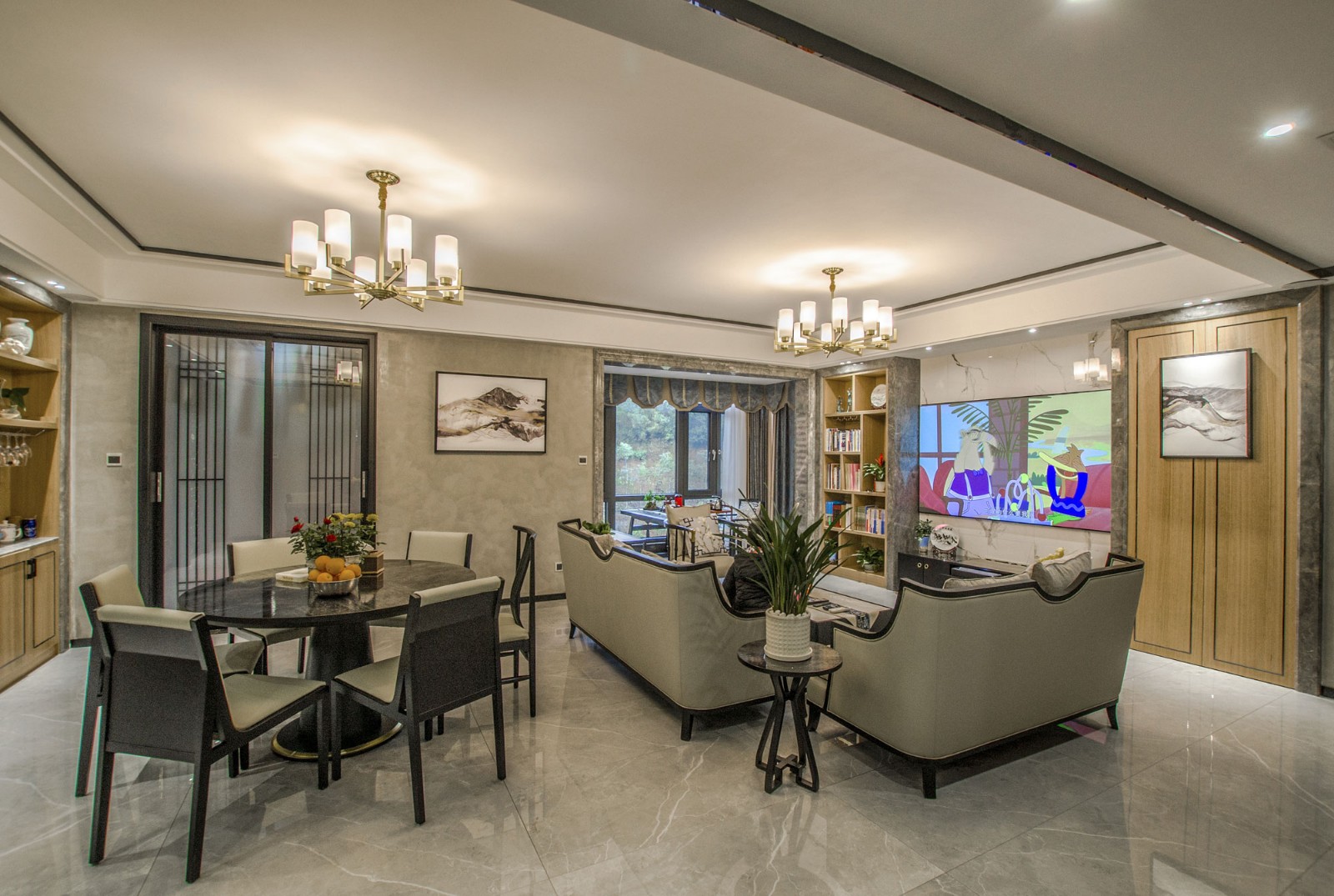 裝修案例輕奢簡歐風(fēng)格室內(nèi)裝修效果圖-客餐廳 裝修案例輕奢簡歐風(fēng)格室內(nèi)裝修效果圖-客餐廳