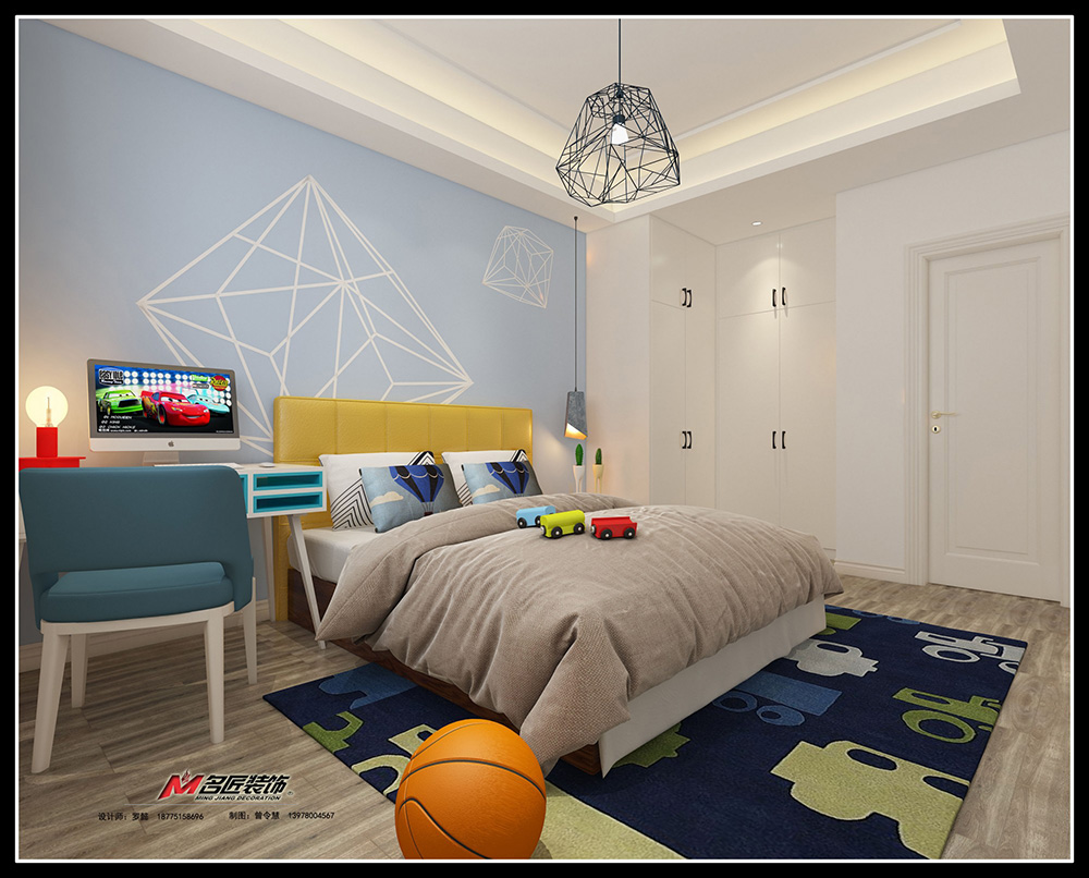 保利壹號公館大平層180平米北歐風格裝修案例-兒童房 保利壹號公館大平層180平米北歐風格裝修案例-兒童房