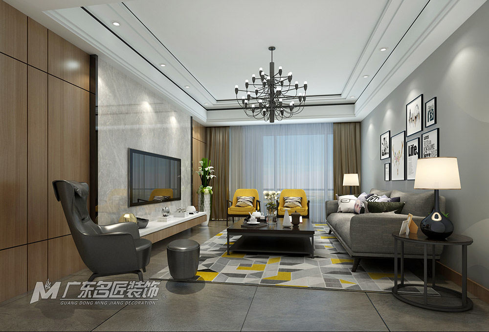 越峰怡景復式180平米北歐風格裝修案例-客廳 越峰怡景復式180平米北歐風格裝修案例-客廳