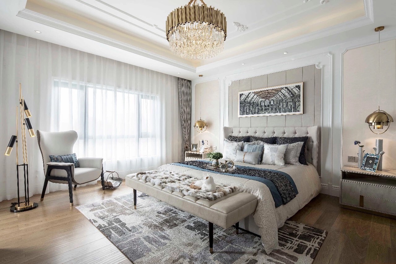 法式輕奢風(fēng)格家裝設(shè)計(jì)室內(nèi)裝修效果圖-臥室 法式輕奢風(fēng)格家裝設(shè)計(jì)室內(nèi)裝修效果圖-臥室