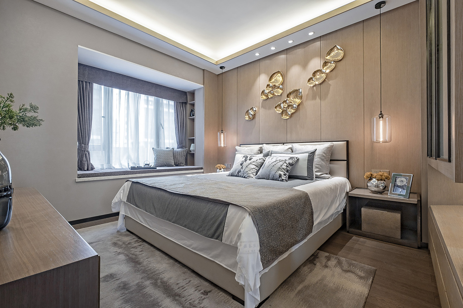輕奢簡約風(fēng)格室內(nèi)家裝案例效果圖-主臥 輕奢簡約風(fēng)格室內(nèi)家裝案例效果圖-主臥