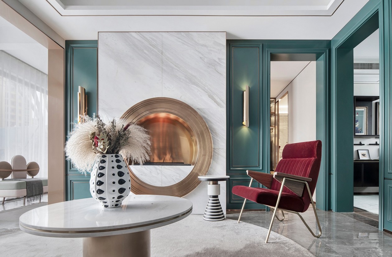 奢華輕奢風(fēng)格室內(nèi)家裝案例效果圖-客廳茶幾 奢華輕奢風(fēng)格室內(nèi)家裝案例效果圖-客廳茶幾