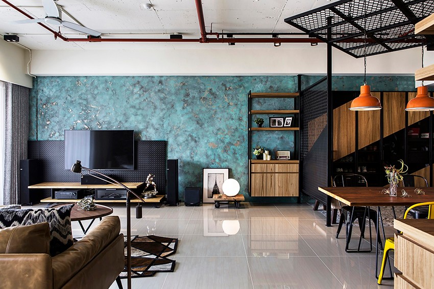 工業(yè)風(fēng)風(fēng)格家裝設(shè)計(jì)室內(nèi)裝修效果圖-客廳 工業(yè)風(fēng)風(fēng)格家裝設(shè)計(jì)室內(nèi)裝修效果圖-客廳