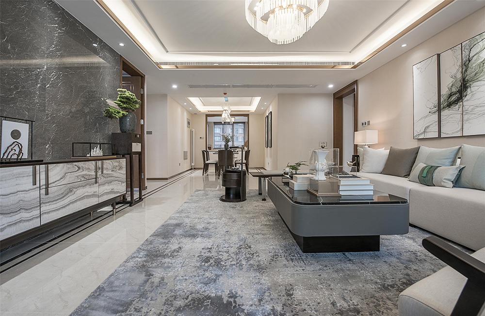 南寧華發(fā)國賓壹號三居144平米新中式風(fēng)格室內(nèi)裝修案例-客廳 南寧華發(fā)國賓壹號三居144平米新中式風(fēng)格室內(nèi)裝修案例-客廳