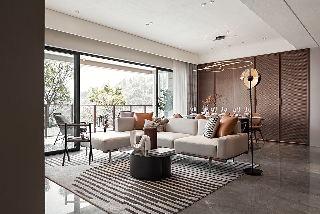 現(xiàn)代輕奢風格家裝設計室內裝修效果圖-客廳 現(xiàn)代輕奢風格家裝設計室內裝修效果圖-客廳