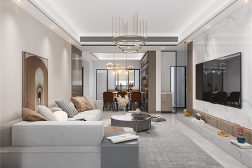 德陽市溫莎湖畔輕奢風(fēng)格三居室裝修案例