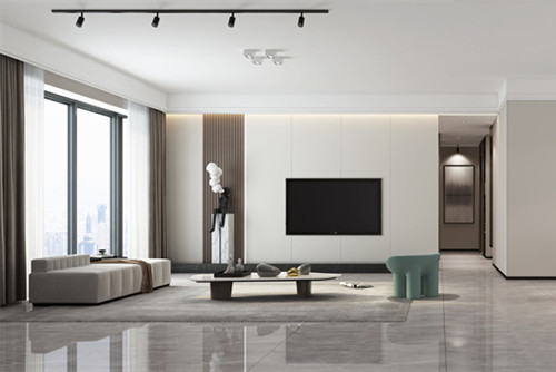 海口市濱河華庭現(xiàn)代簡約風(fēng)格三居室裝修案例