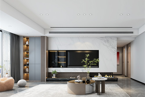 江門市柏麗灣現(xiàn)代簡約風(fēng)格三居室裝修案例