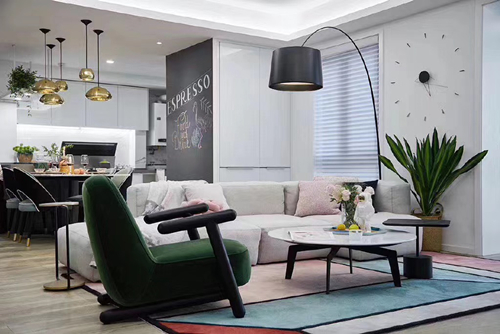 江門市江灣一品北歐風(fēng)格三居室裝修案例