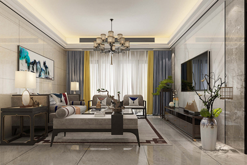 廣州市敏捷&middot;麗都新中式風格四居室裝修案例