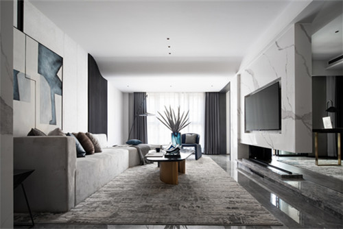 海口市南國威尼斯城現代簡約風格三居室裝修案例